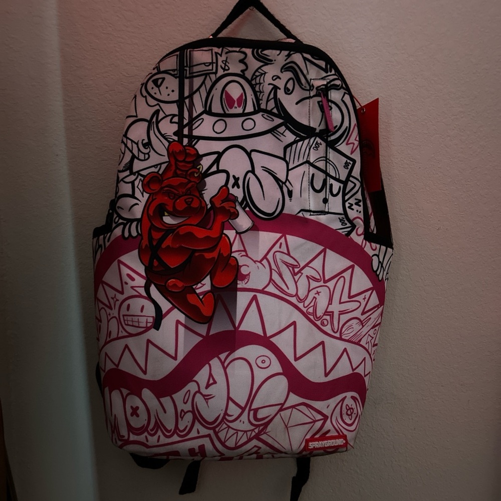 Loungefly Red and White Art Backpack
